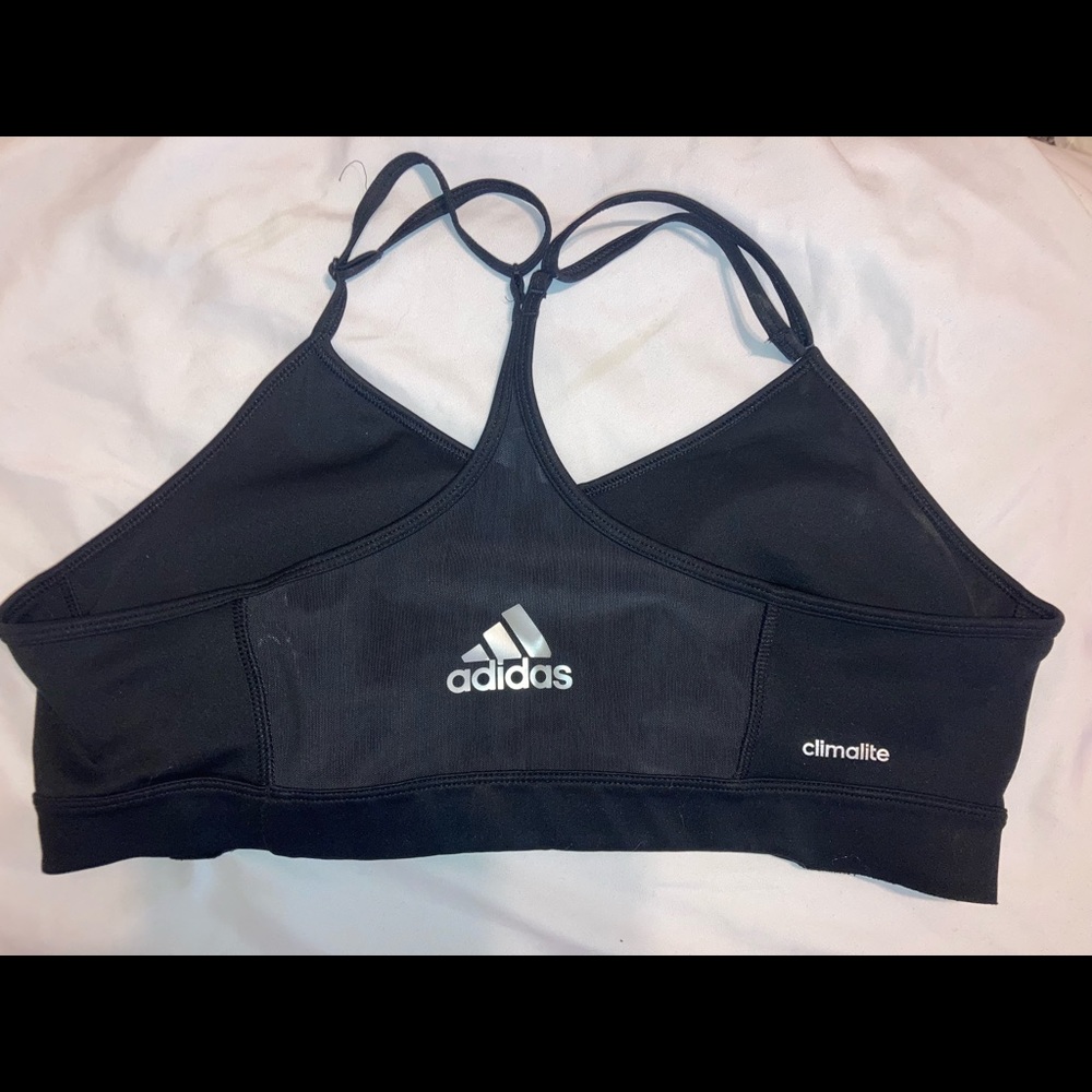BLACK ADIDAS SPORTS BRA SIZE XL